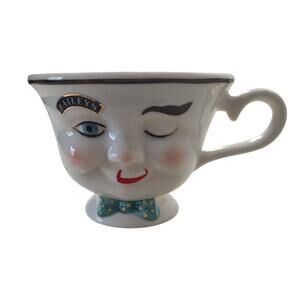 Baileys 1996 Limited Edition Yum His Cup Winking Eye Face Coffee Tea Mug Necktie